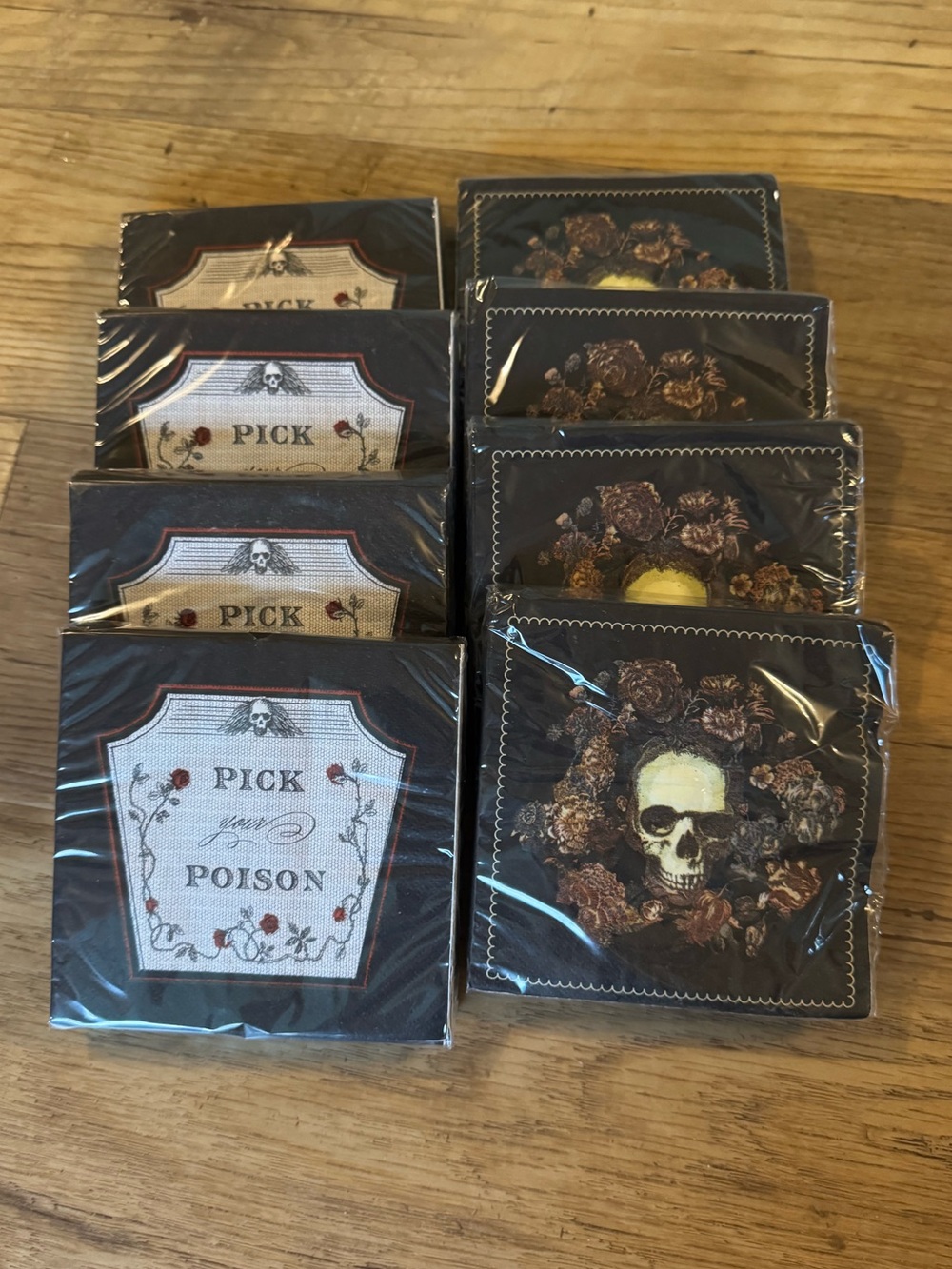 Threshold Black 'Pick Your Poison' & Skull Halloween Decorative Napkins
